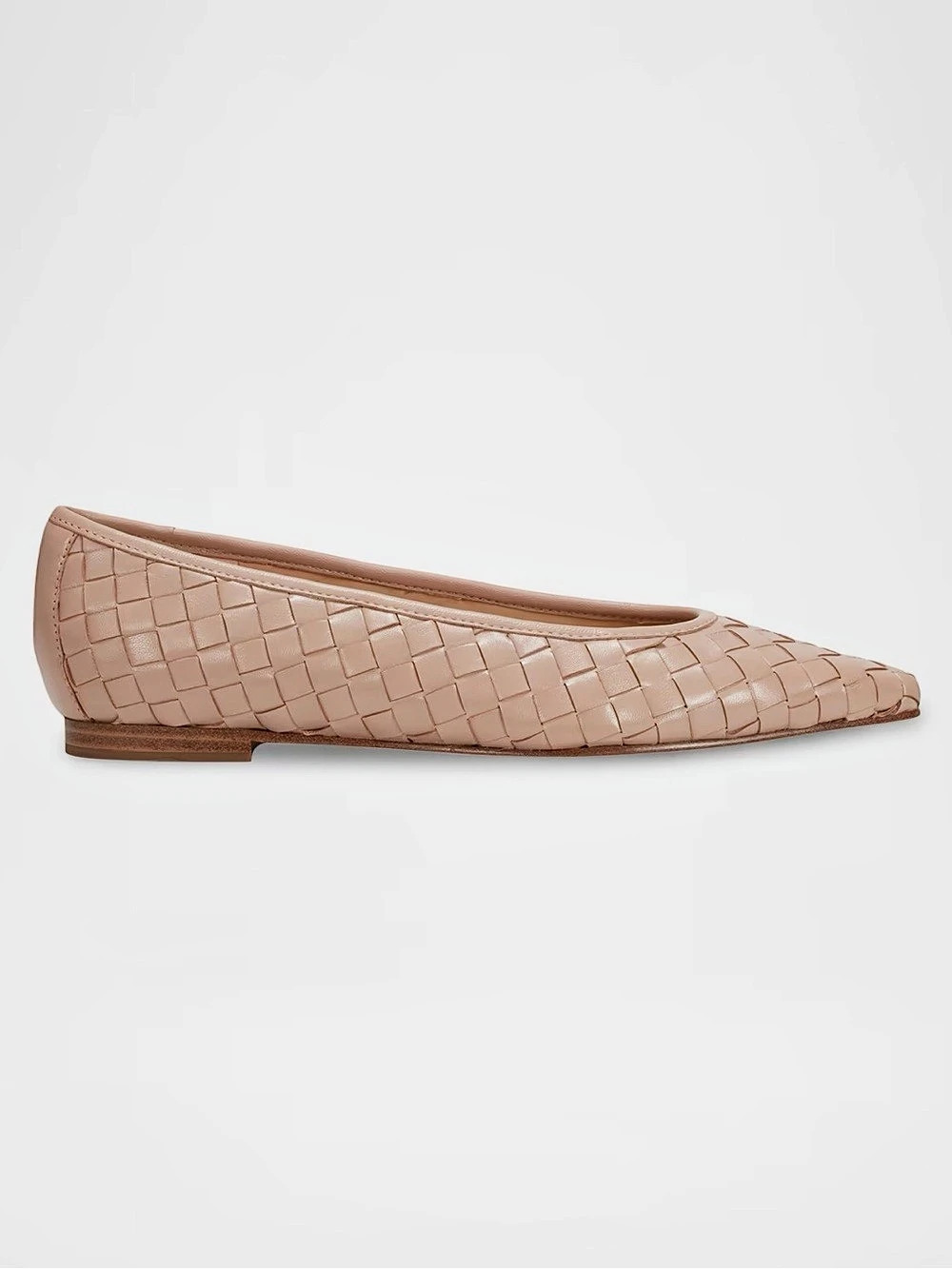 Marc Fisher Damaria Pointed Toe Woven Flats - Size 9, Light Natural Leather Colo